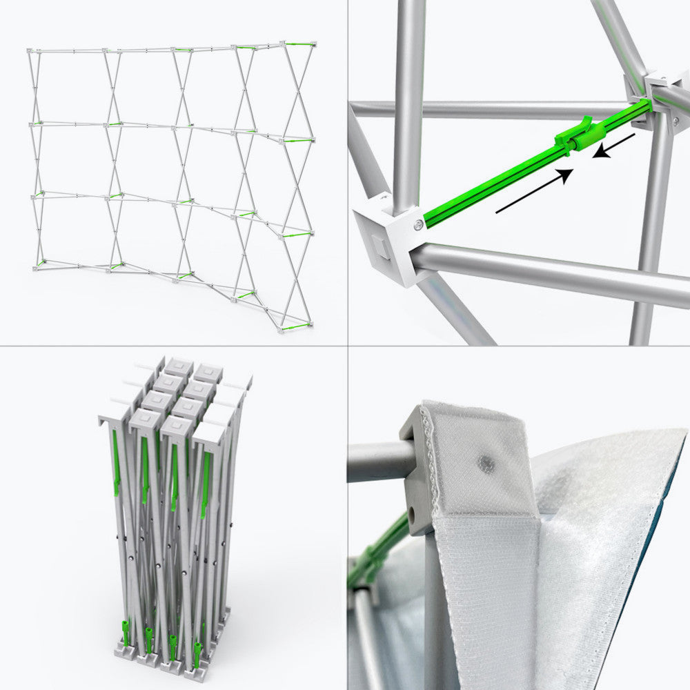 10ft Curve Velcro Fabric Pop Up Display