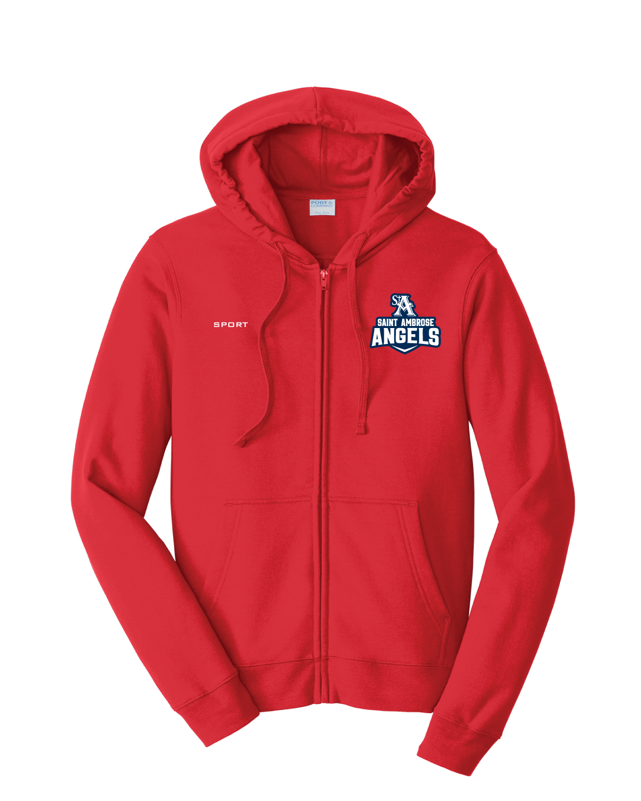 PC850ZH Port & Co™ Fan Favorite™ Fleece Full-Zip Hooded Sweatshirt
