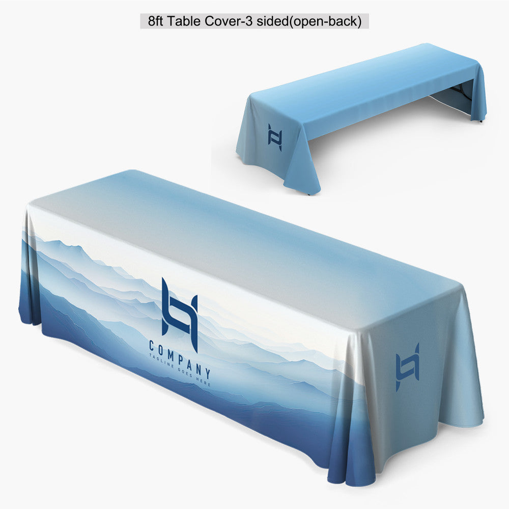 8ft Table Cover (Open Back)